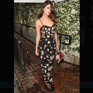 NWT Alice & Olivia Embroidered Gown